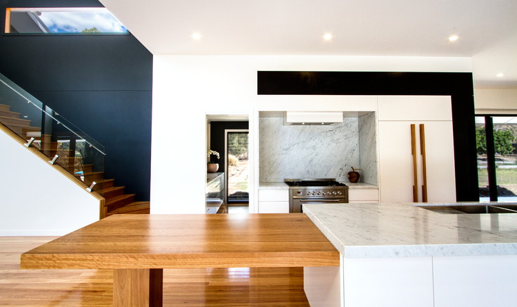Contemporary Kitchen|Scullery|Integrated Blackbutt table